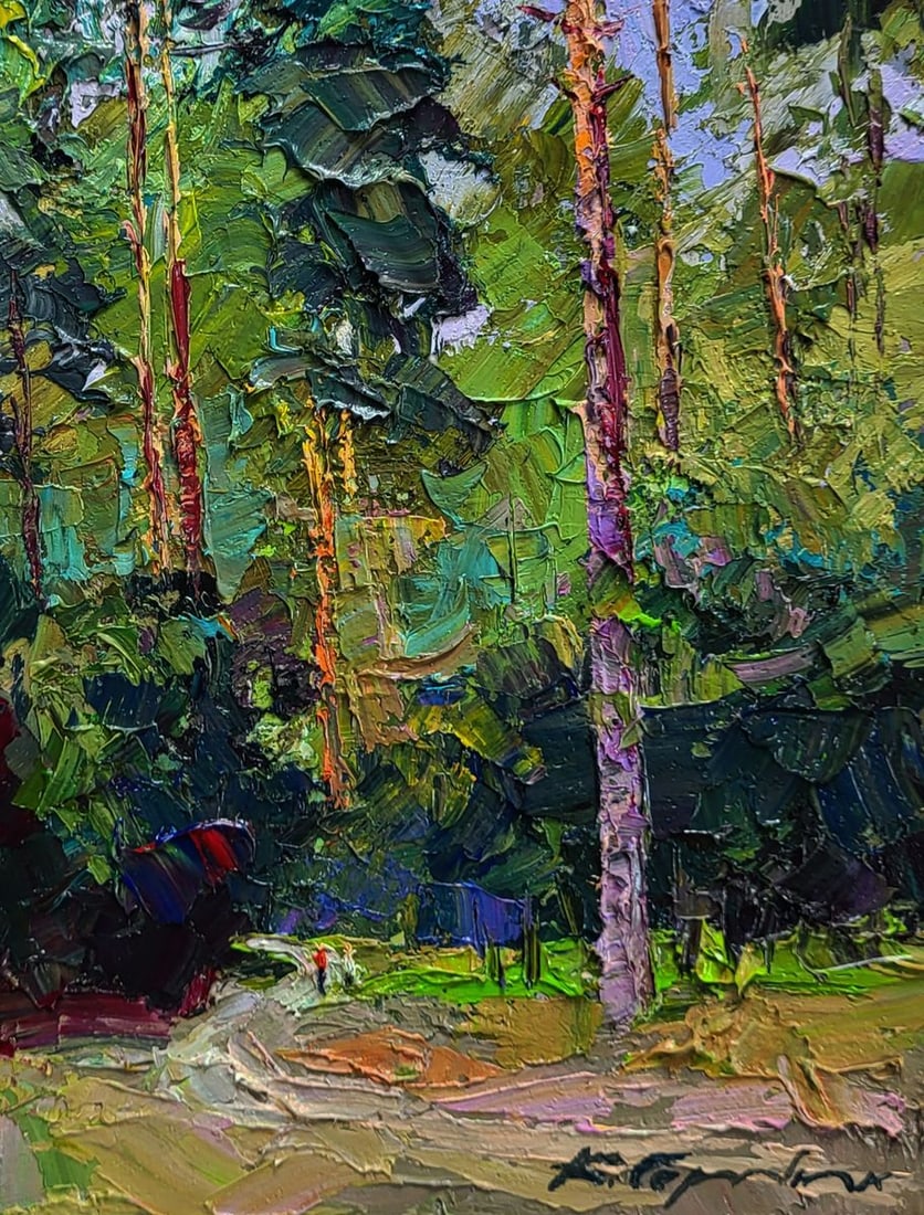 oil painting Along the forest path Boris Serdyuk - 7
