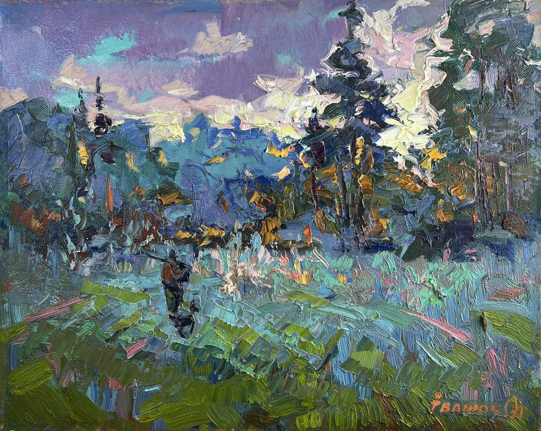 Oil painting Silver of morning dew Alex Kalenyuk - 3