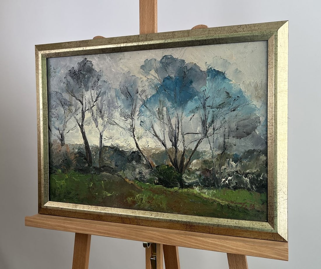 Oil painting Spring in the color of the sky Olga Kotlyarova - 2