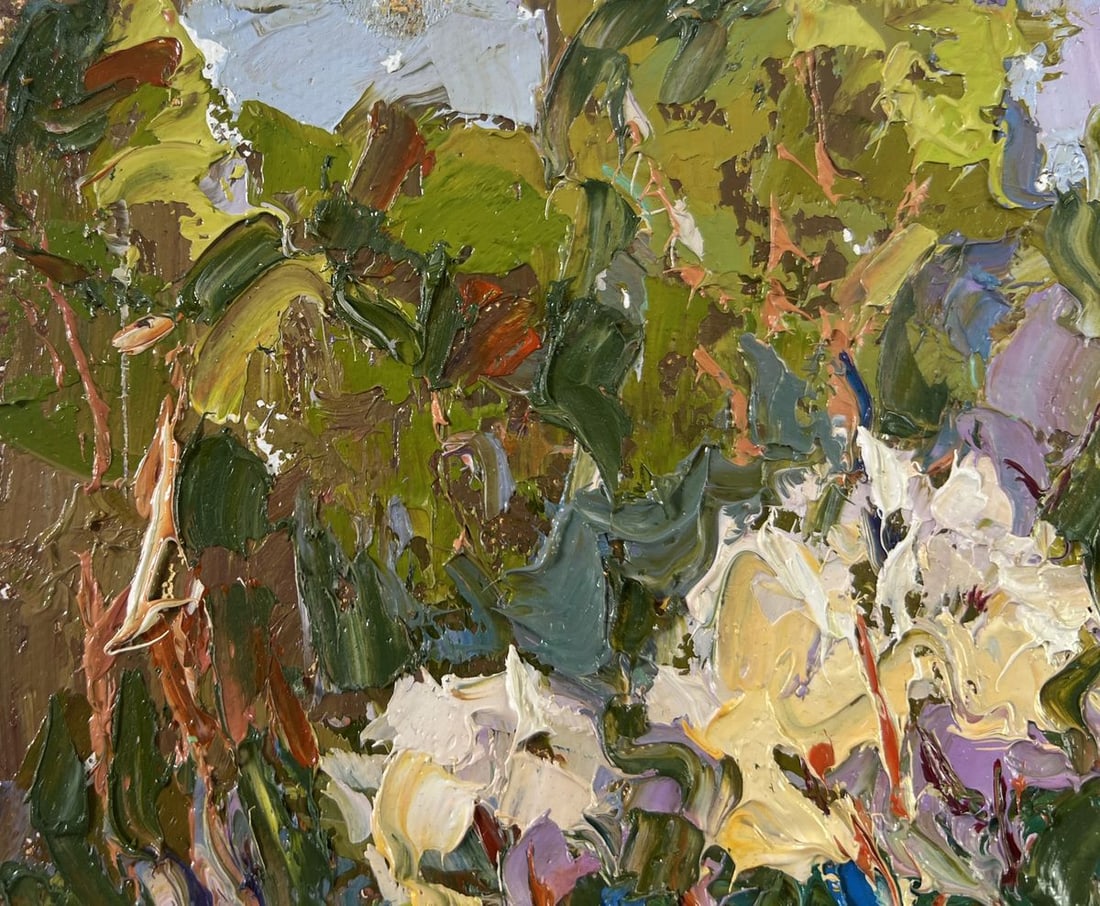 Oil painting Thorns are blooming Oksana Kalenyuk - 7