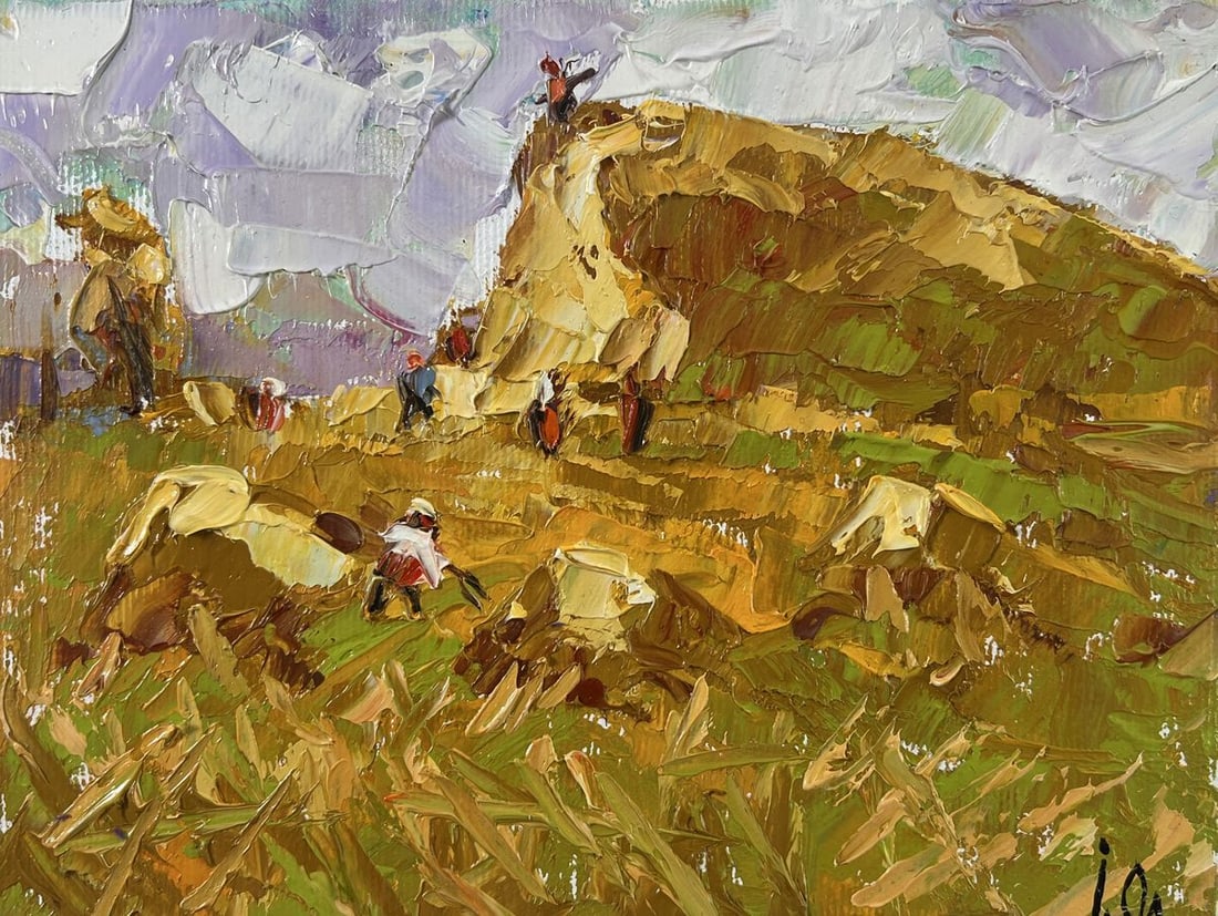 Oil painting Work in the field Alex Kalenyuk - 3