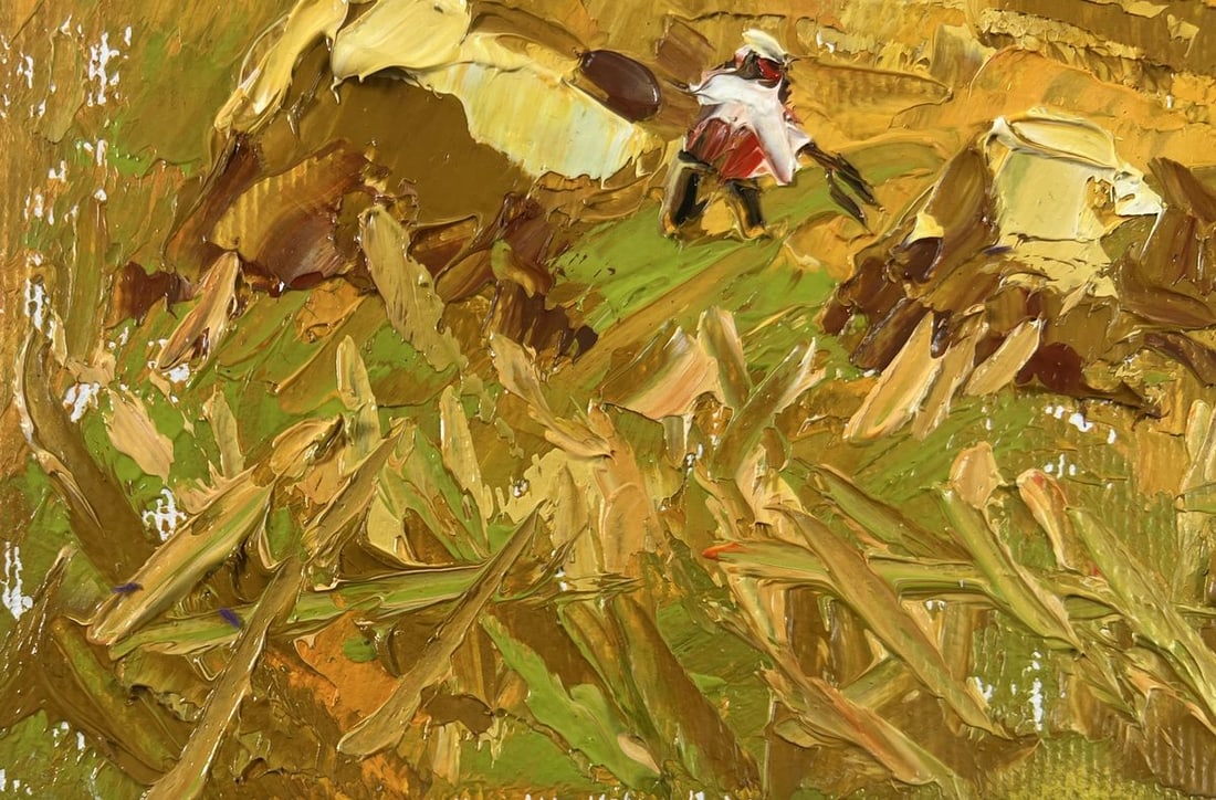 Oil painting Work in the field Alex Kalenyuk - 6