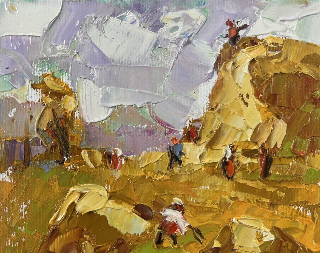 Oil painting Work in the field Alex Kalenyuk - 7
