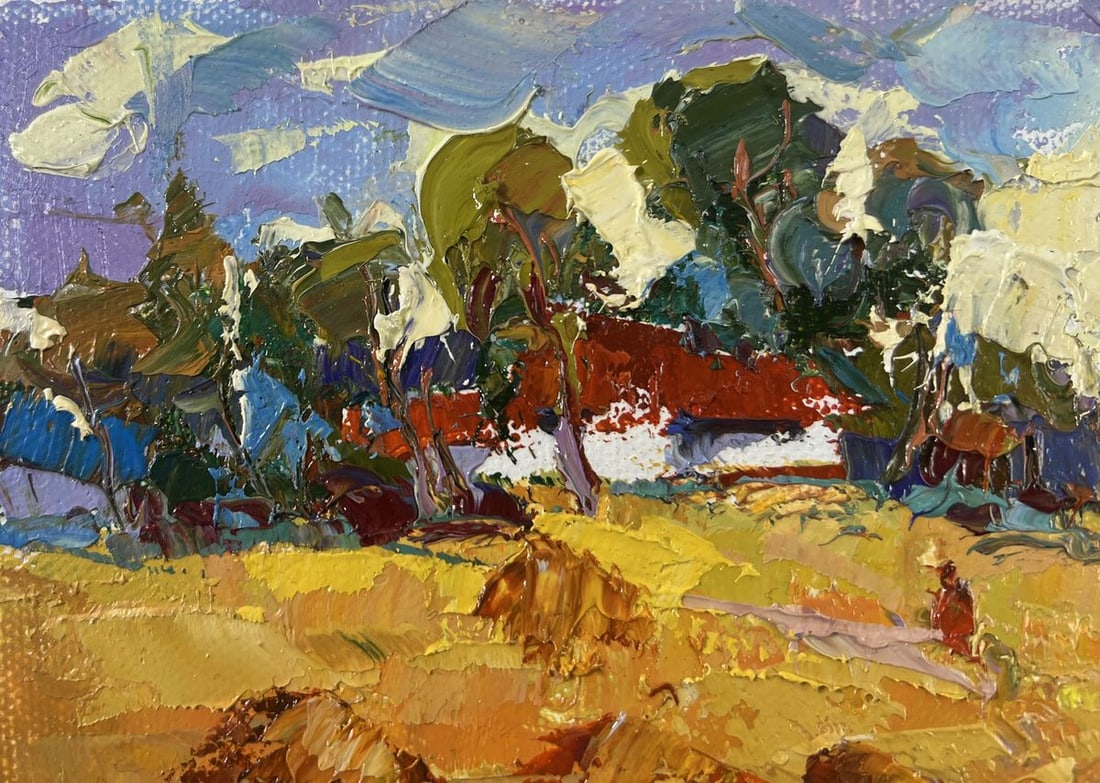 Oil painting Edge of the village Oksana Kalenyuk - 7