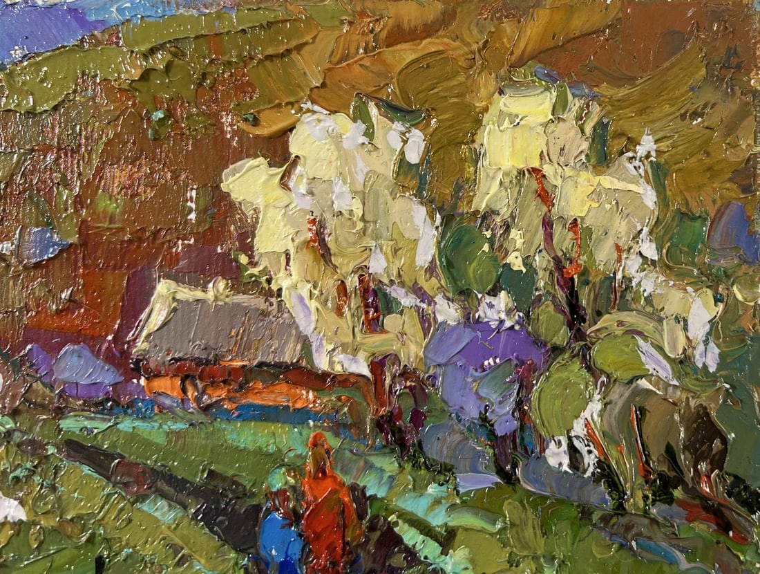Oil painting Path to the village Oksana Kalenyuk - 4