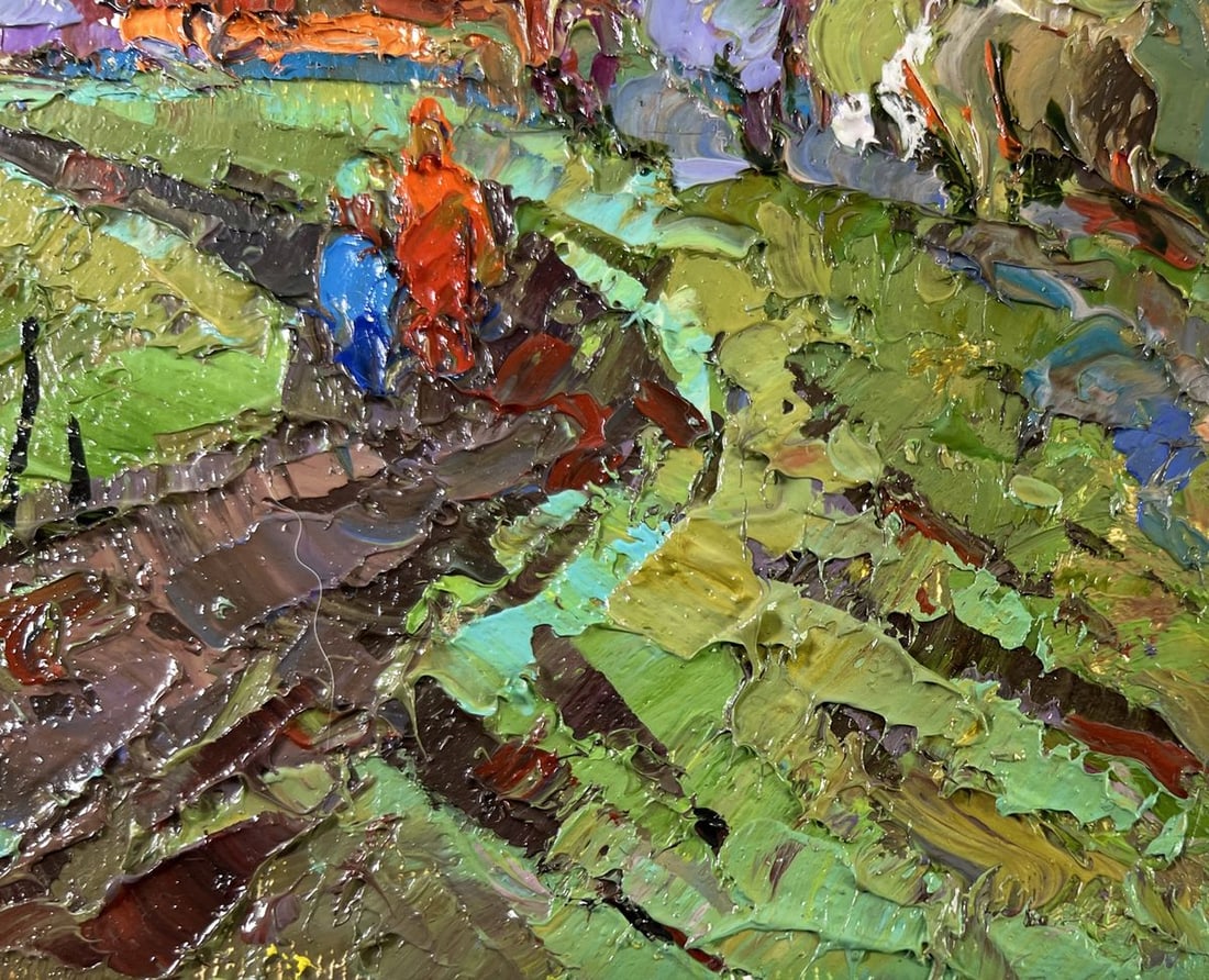 Oil painting Path to the village Oksana Kalenyuk - 5