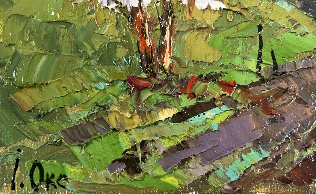 Oil painting Path to the village Oksana Kalenyuk - 6