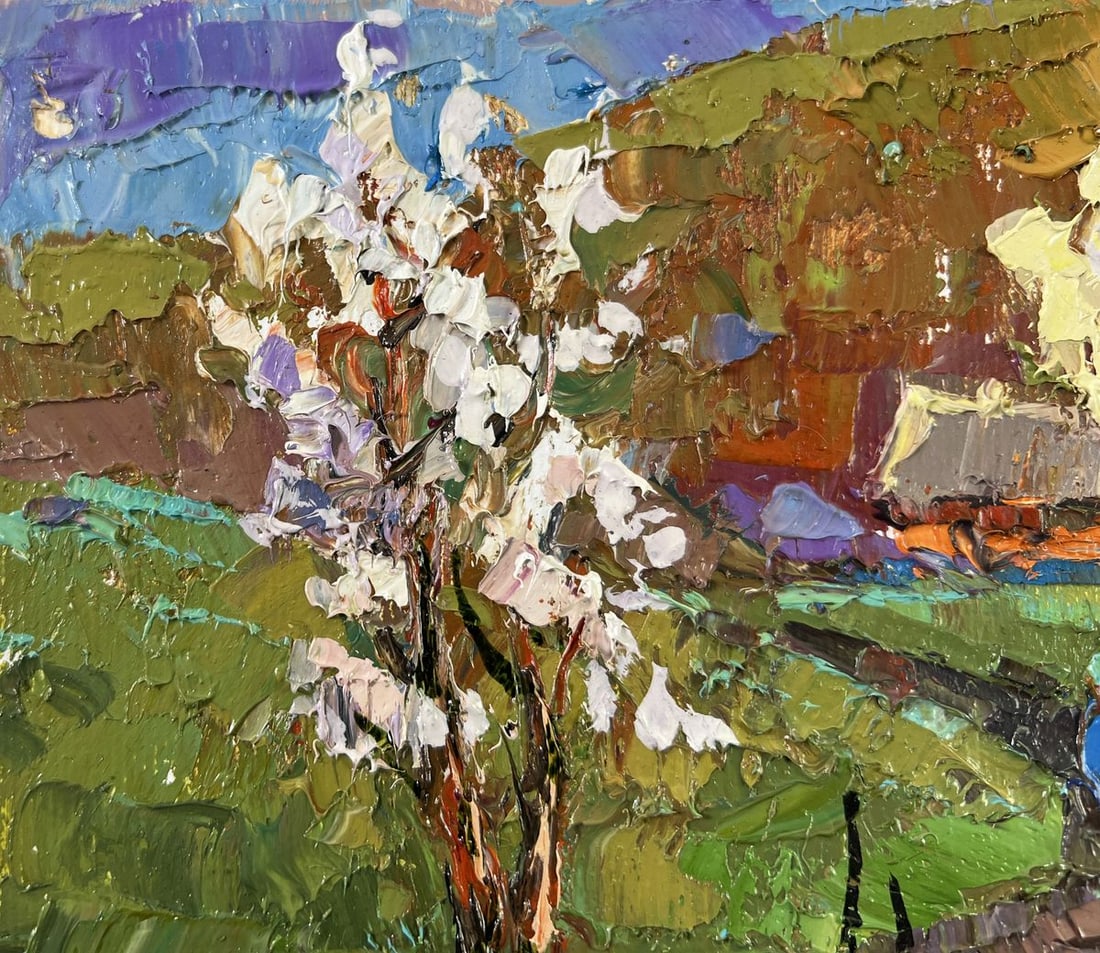 Oil painting Path to the village Oksana Kalenyuk - 7
