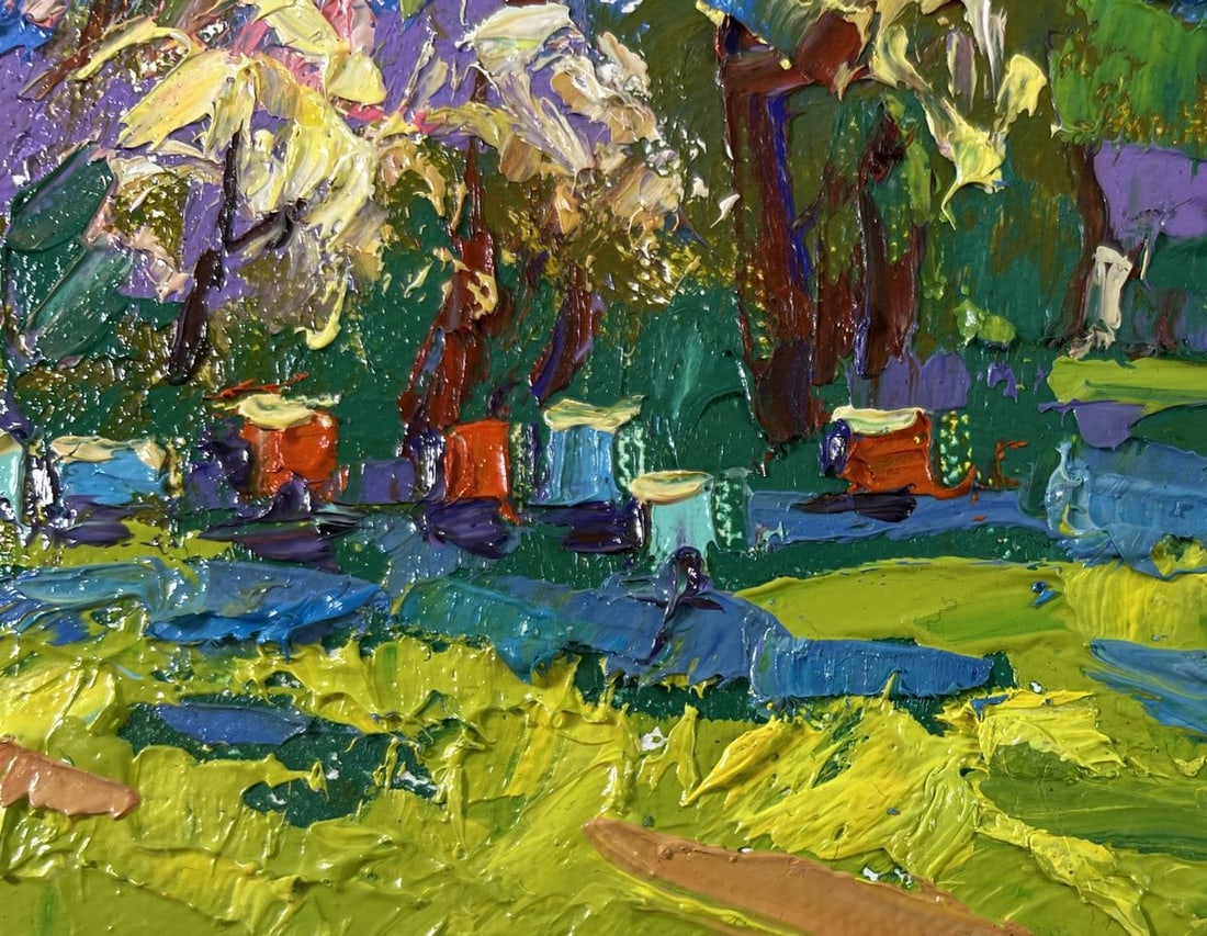 Oil painting Spring in the village Alex Kalenyuk - 5