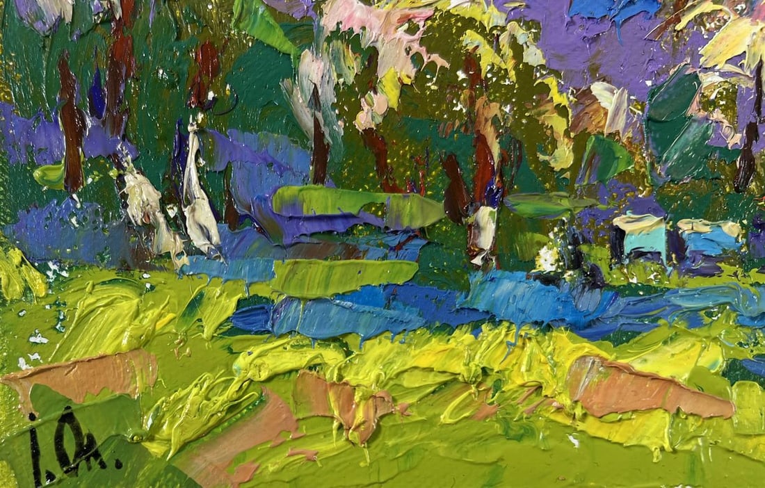Oil painting Spring in the village Alex Kalenyuk - 6