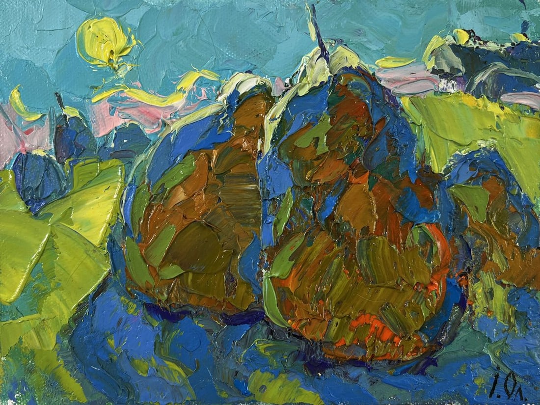 Oil painting Evening light in the fields Alex Kalenyuk - 3
