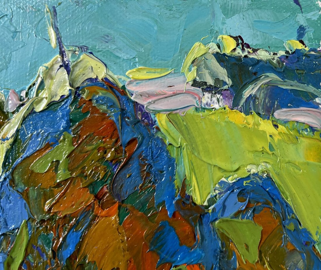 Oil painting Evening light in the fields Alex Kalenyuk - 4
