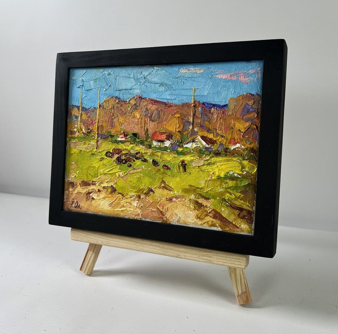 Oil painting Sunny day outside the village Alex Kalenyuk - 2