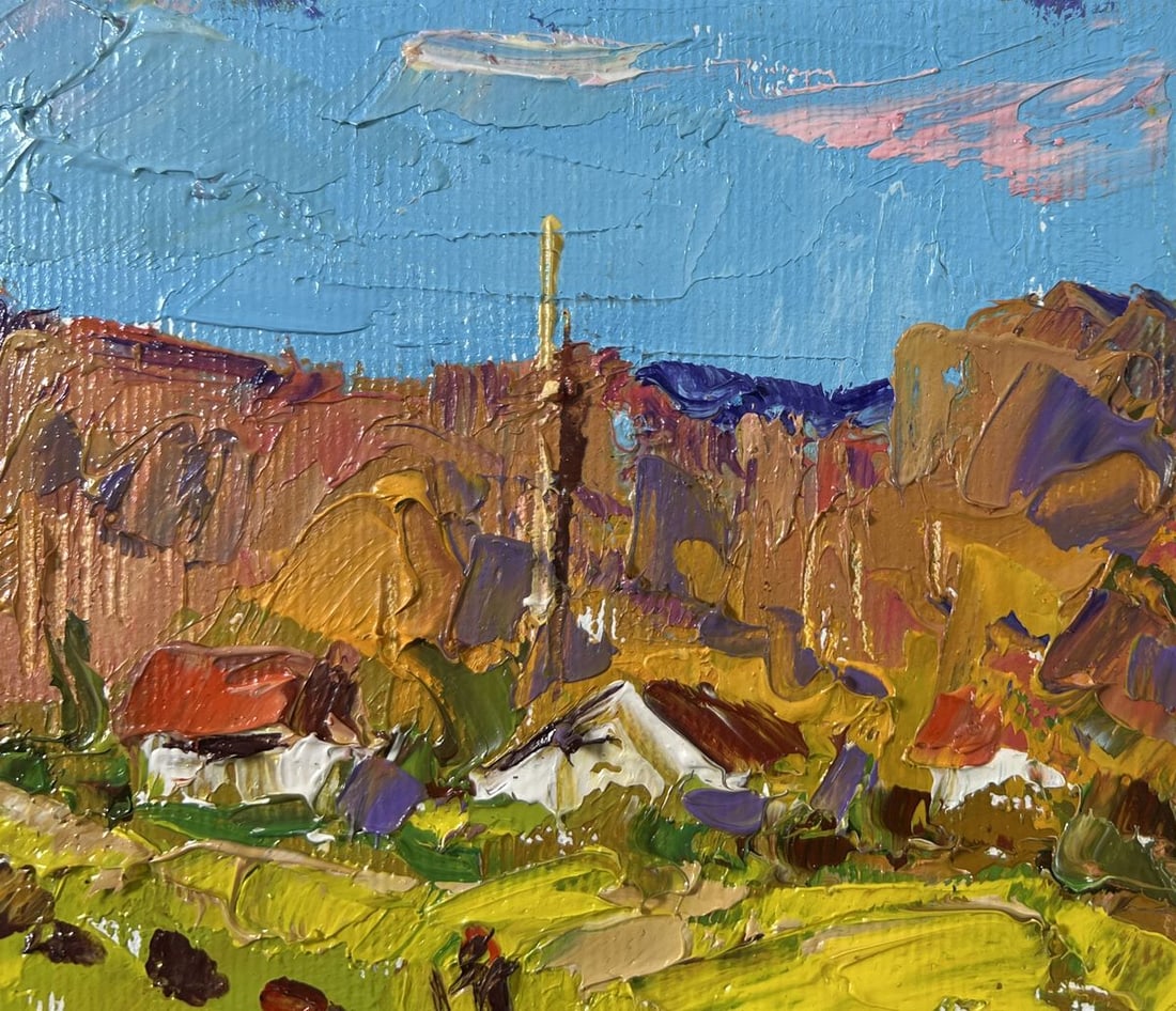 Oil painting Sunny day outside the village Alex Kalenyuk - 4