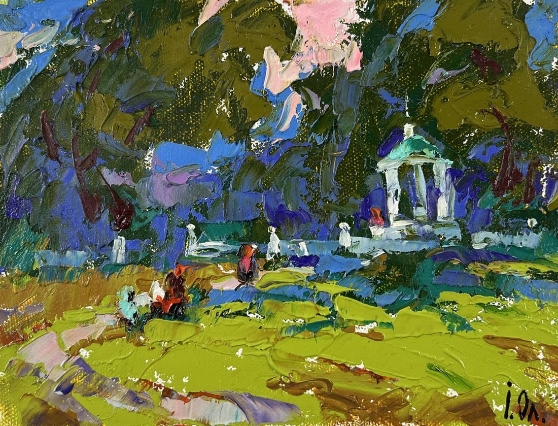 Oil painting A walk in the park Alex Kalenyuk - 3