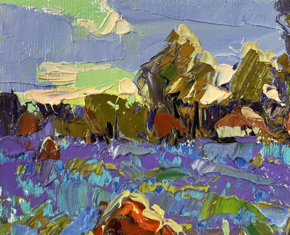 Oil painting Edge of the Village Alex Kalenyuk - 7