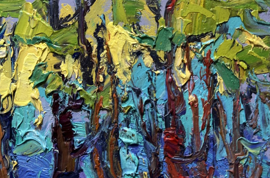 Oil painting A walk through the morning forest Oksana Kalenyuk - 6