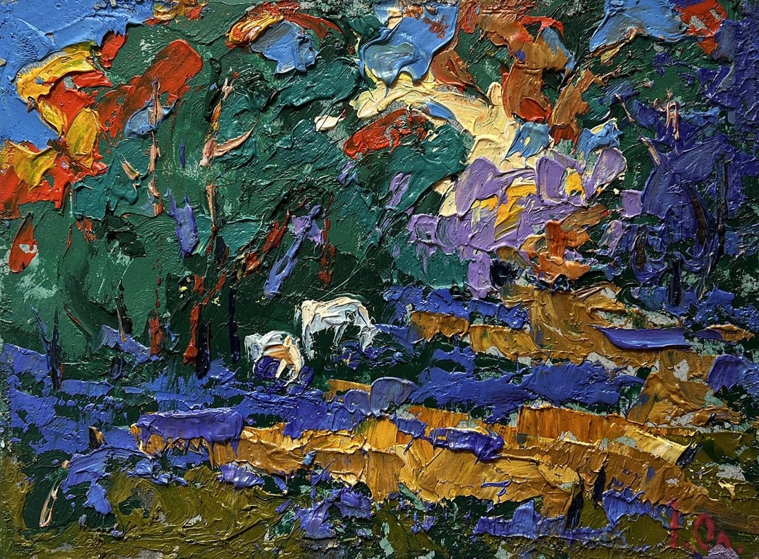 Oil painting In a forest clearing Alex Kalenyuk - 3