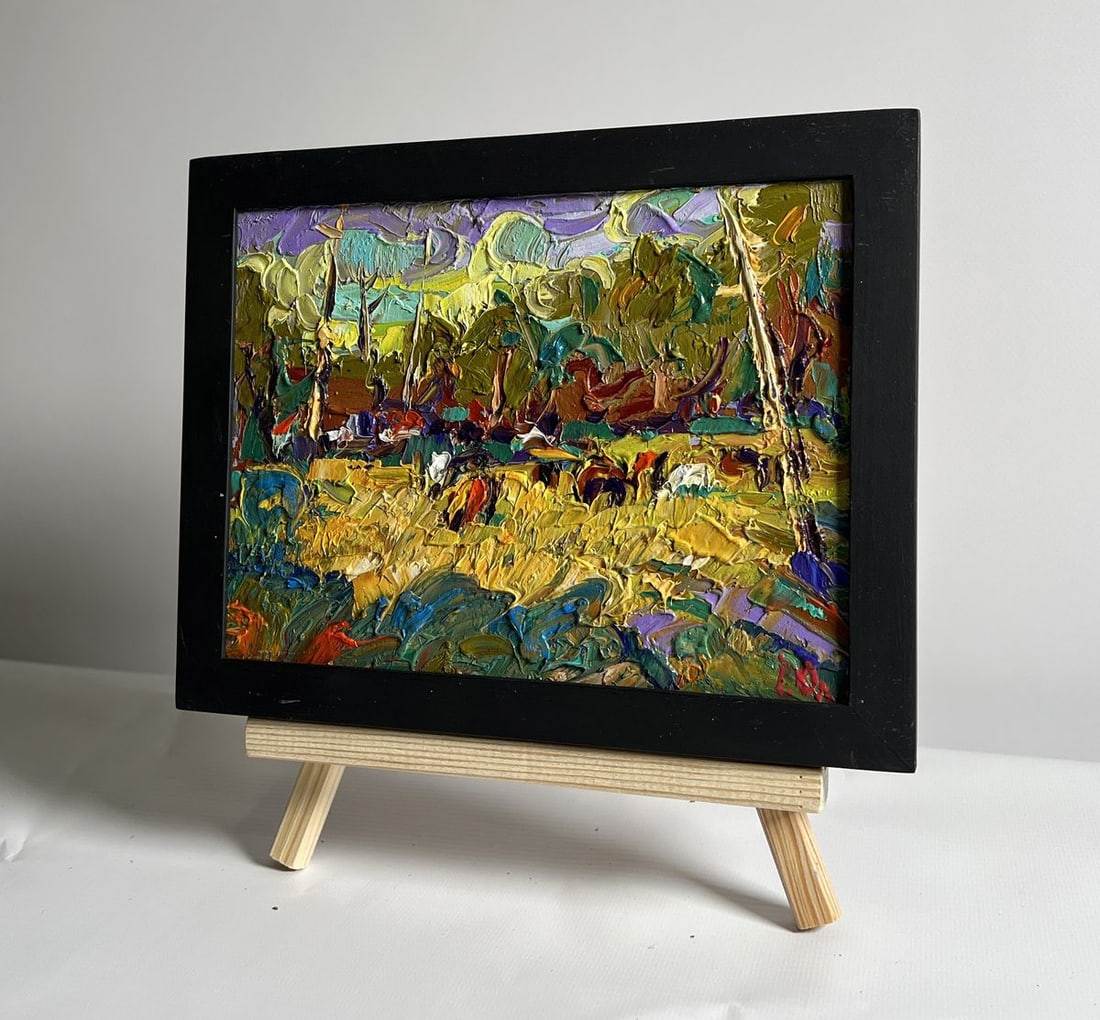 Oil painting For a walk in the field Alex Kalenyuk - 2