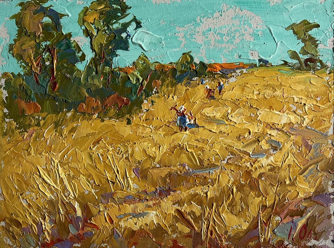 Oil painting Sunny day in the field Alex Kalenyuk - 3
