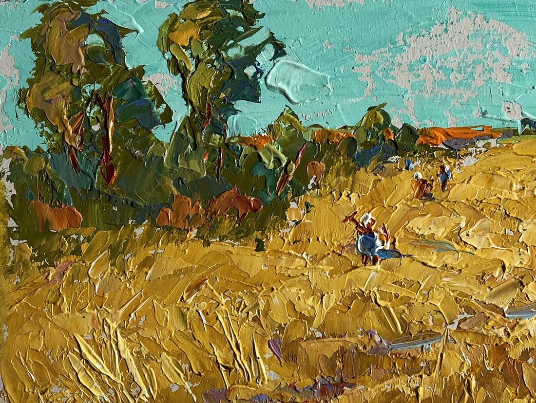 Oil painting Sunny day in the field Alex Kalenyuk - 7