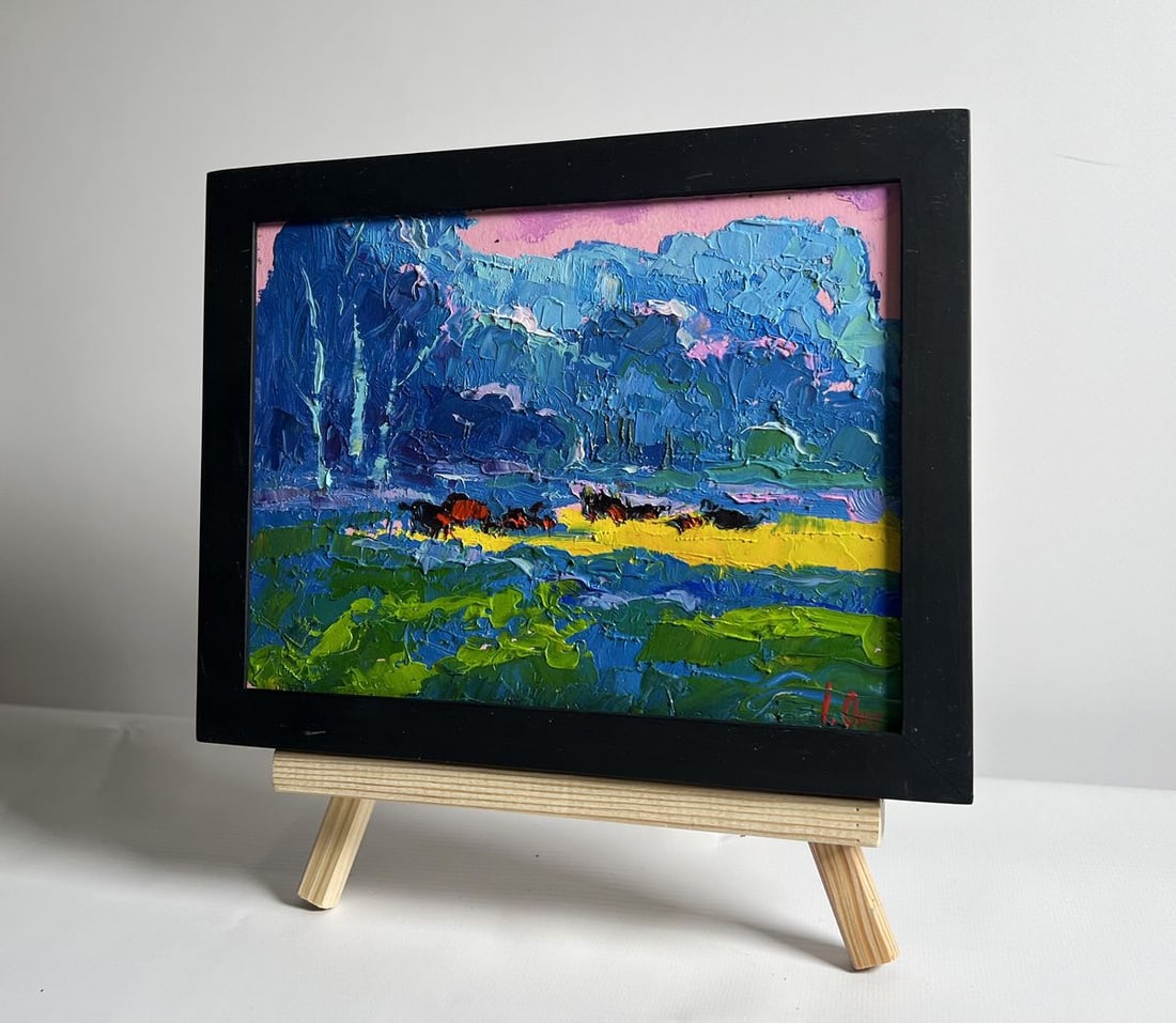 Oil painting Spring meadows Oksana Kalenyuk - 2