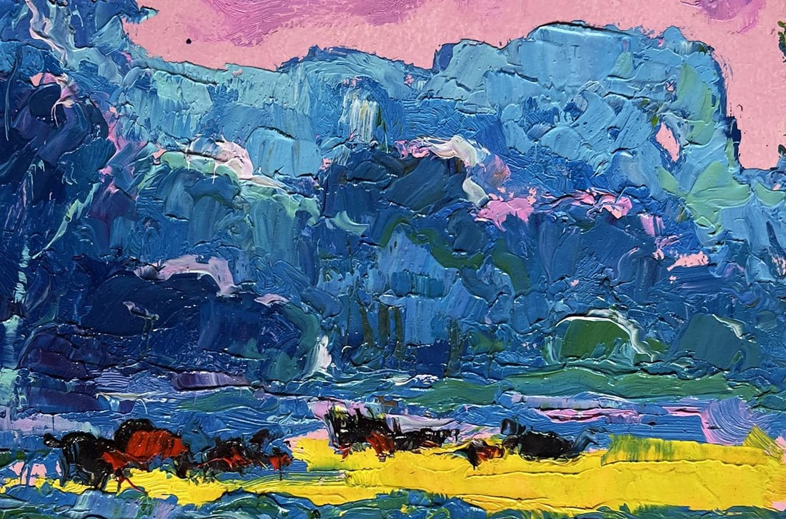 Oil painting Spring meadows Oksana Kalenyuk - 7