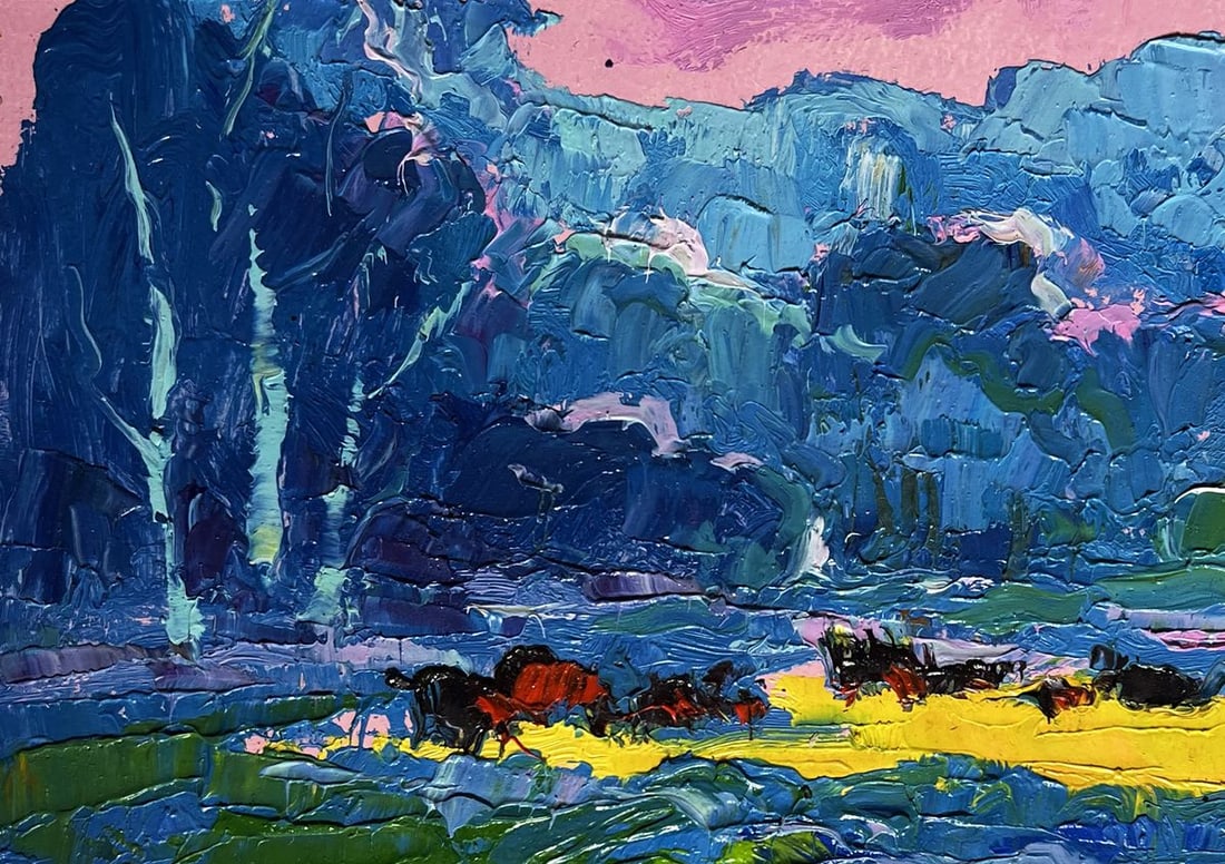Oil painting Spring meadows Oksana Kalenyuk - 8