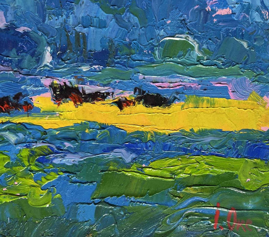 Oil painting Spring meadows Oksana Kalenyuk - 9
