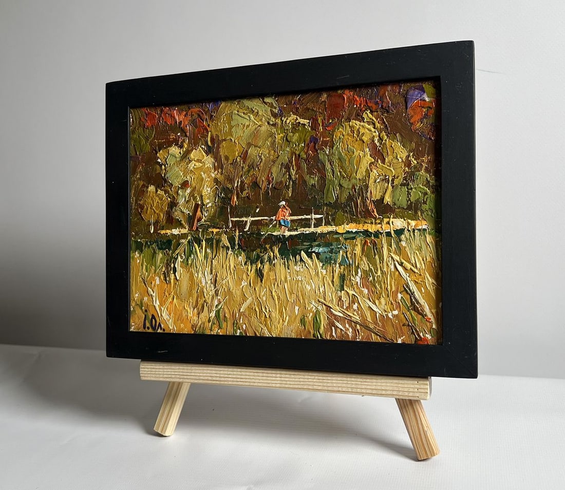 Oil painting Field and a river nearby Alex Kalenyuk - 2