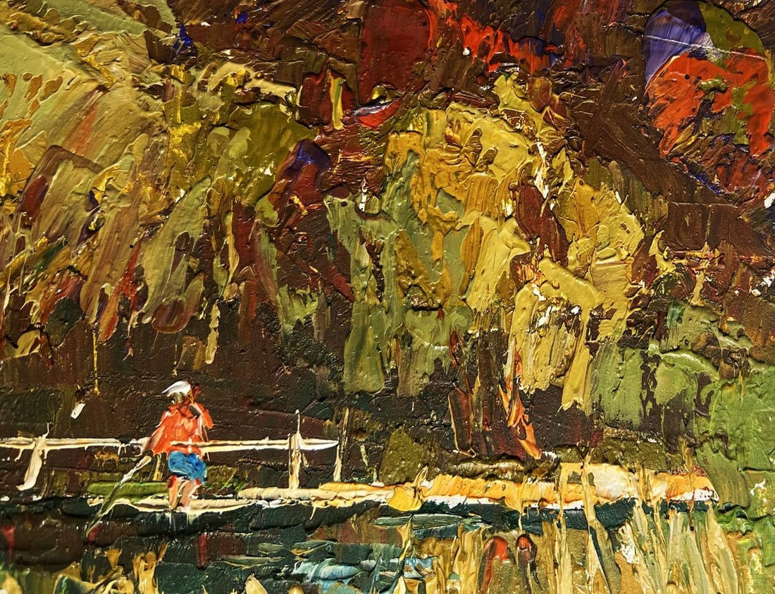 Oil painting Field and a river nearby Alex Kalenyuk - 5