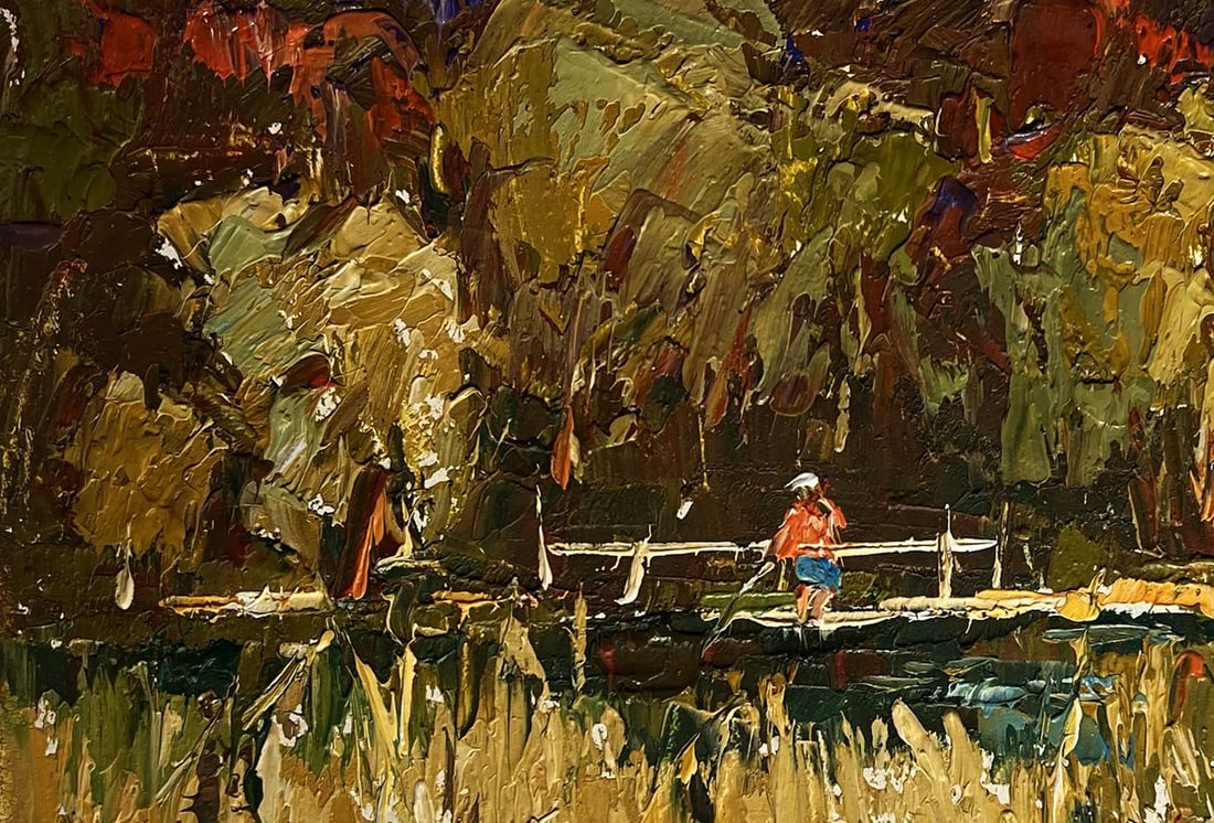 Oil painting Field and a river nearby Alex Kalenyuk - 7
