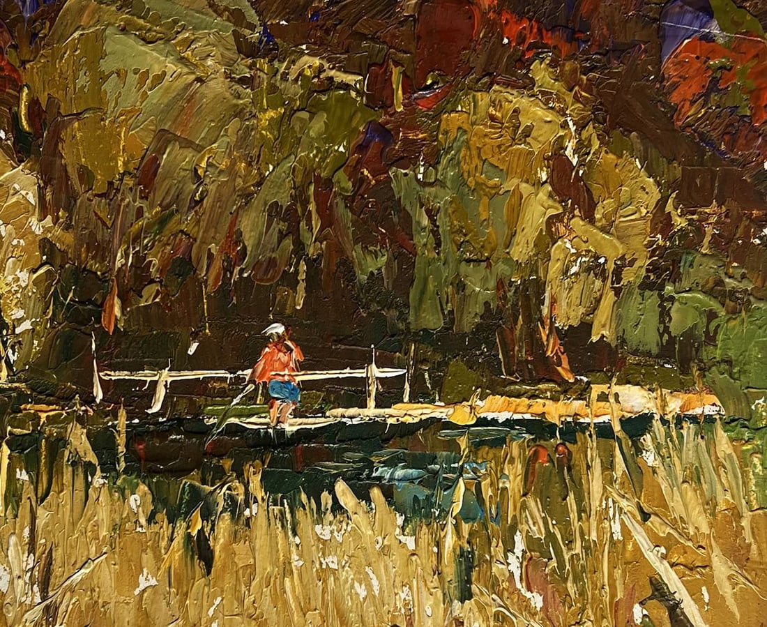 Oil painting Field and a river nearby Alex Kalenyuk - 8