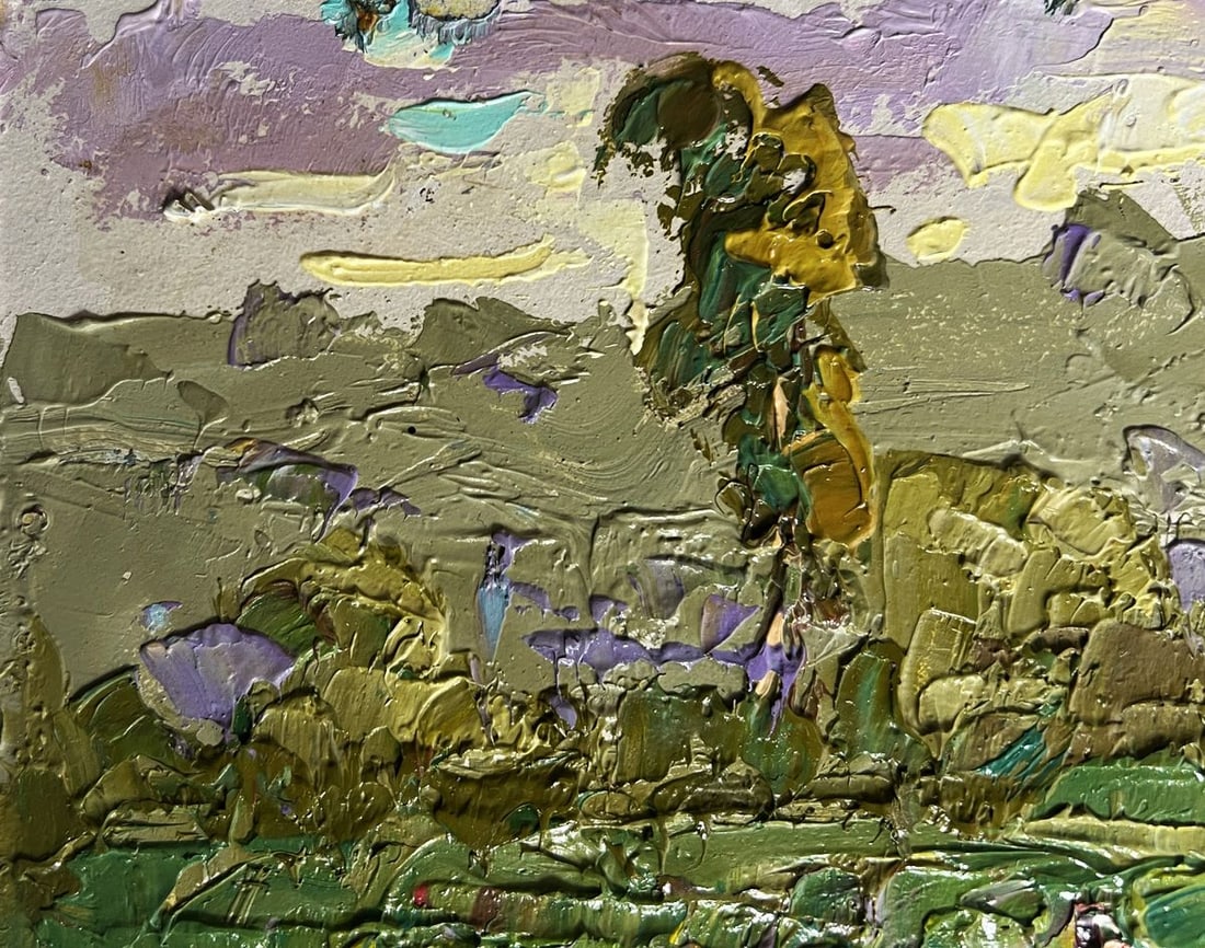 Oil painting Summer walk outside the village Alex Kalenyuk - 5