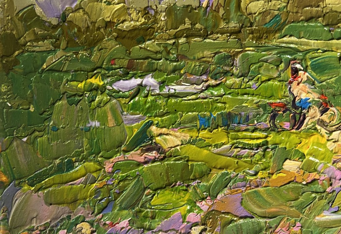 Oil painting Summer walk outside the village Alex Kalenyuk - 6