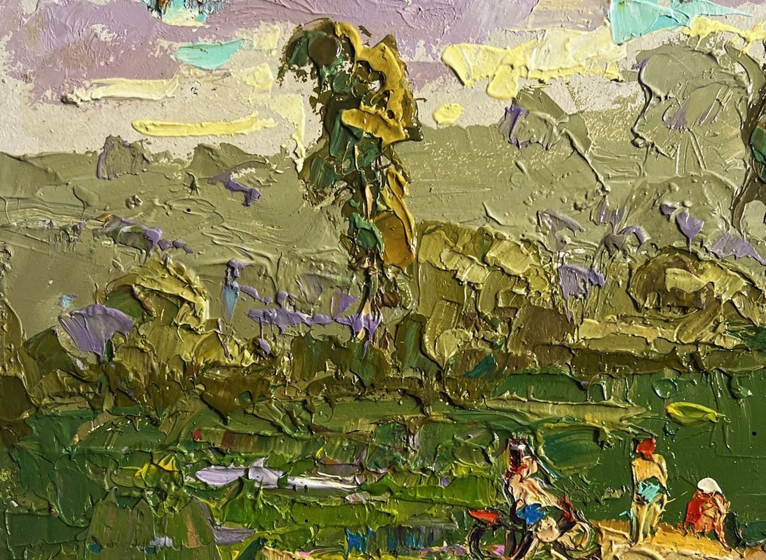 Oil painting Summer walk outside the village Alex Kalenyuk - 7