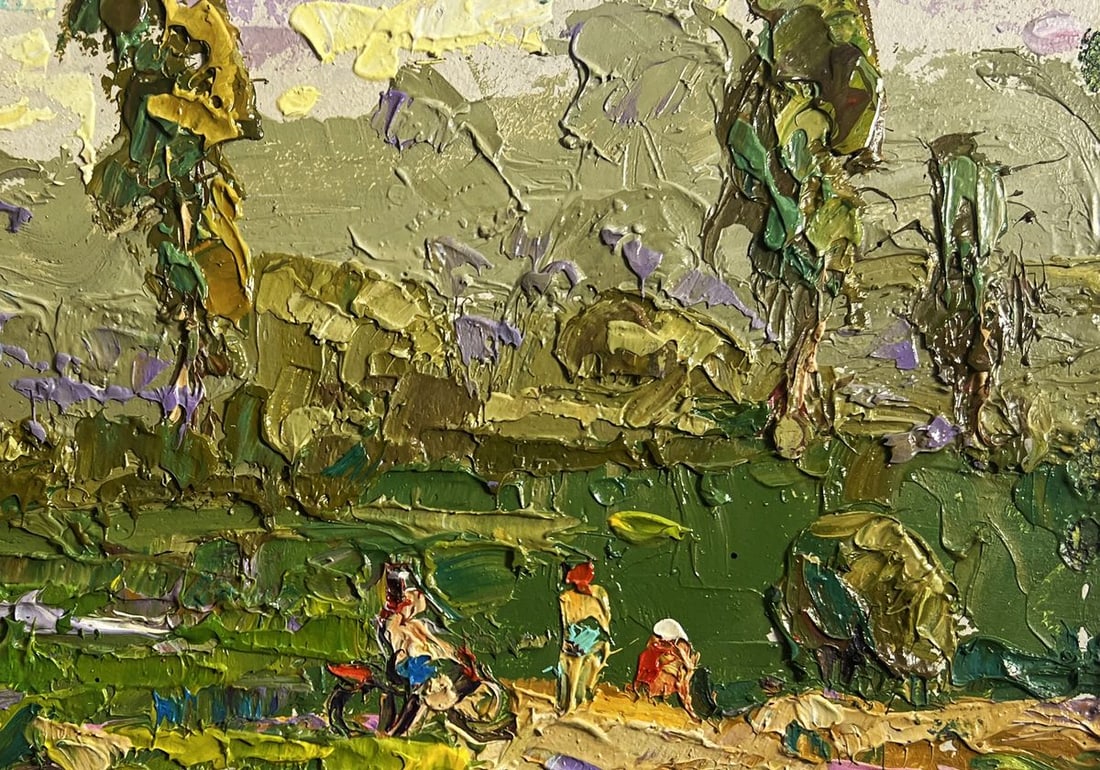 Oil painting Summer walk outside the village Alex Kalenyuk - 8