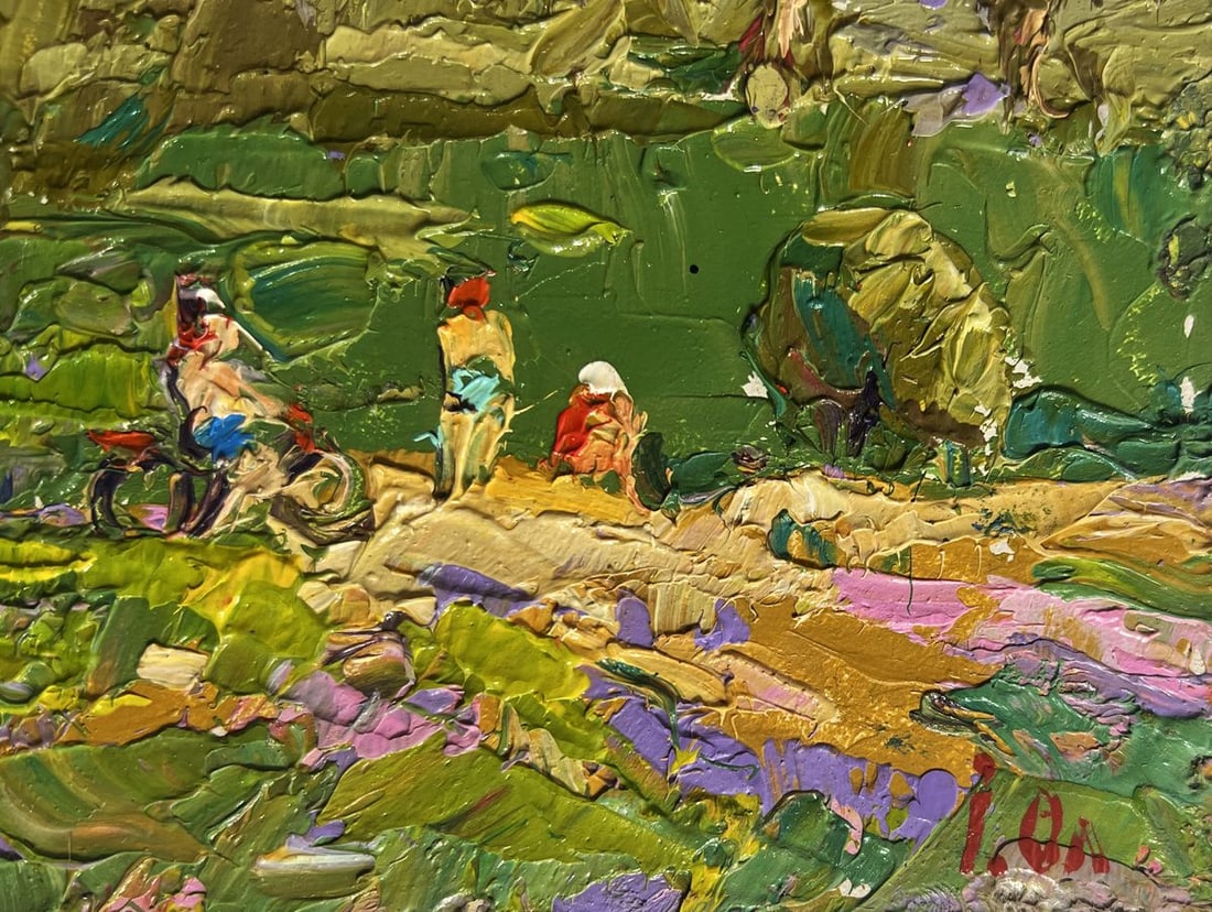 Oil painting Summer walk outside the village Alex Kalenyuk - 9