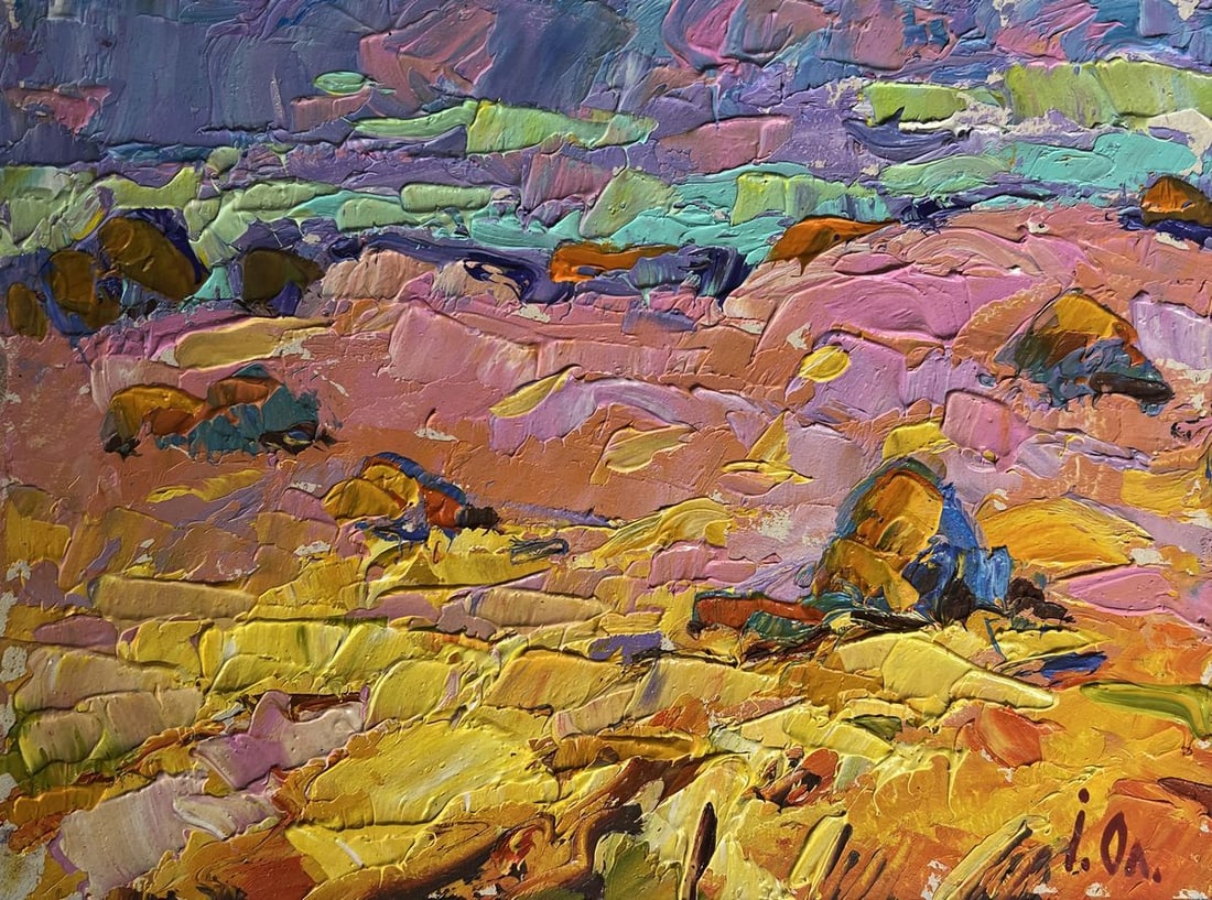 Oil painting Morning summer meadows Alex Kalenyuk - 3