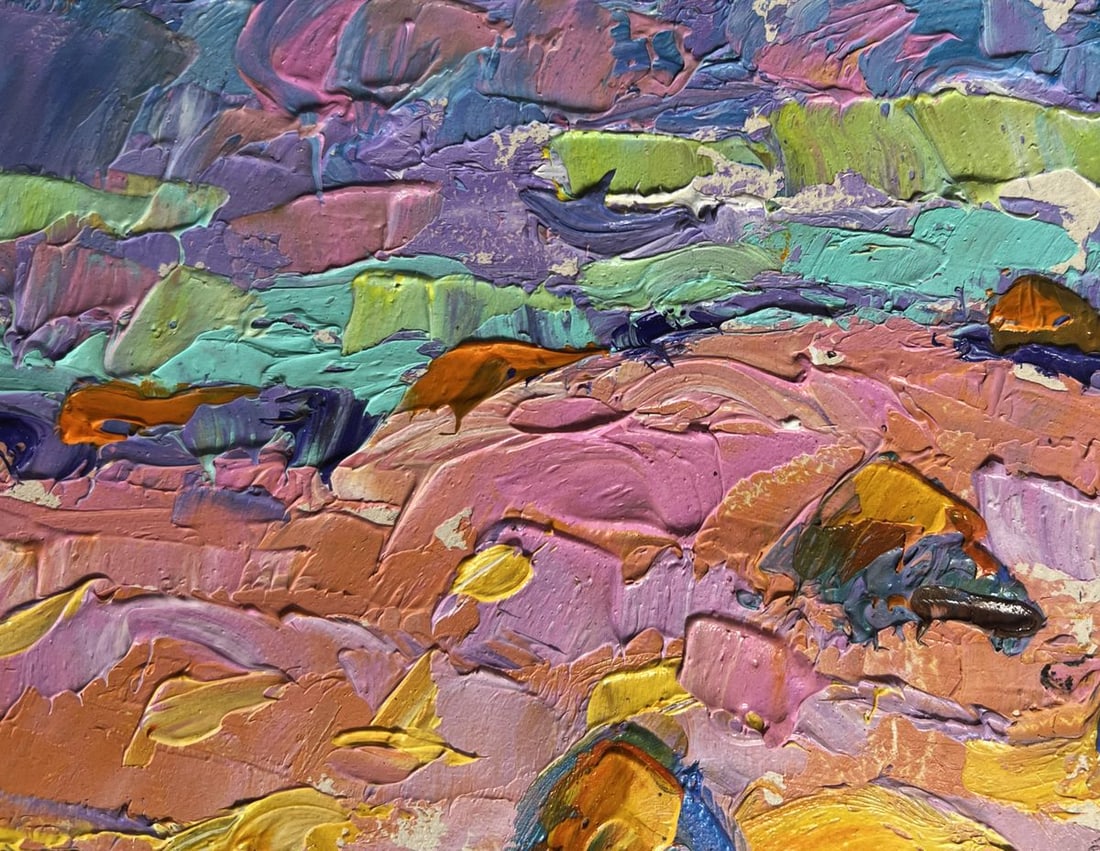 Oil painting Morning summer meadows Alex Kalenyuk - 4