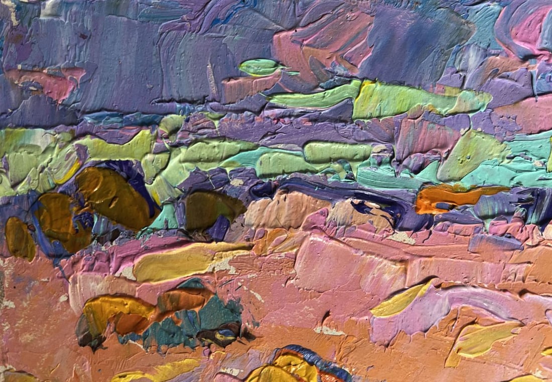 Oil painting Morning summer meadows Alex Kalenyuk - 5