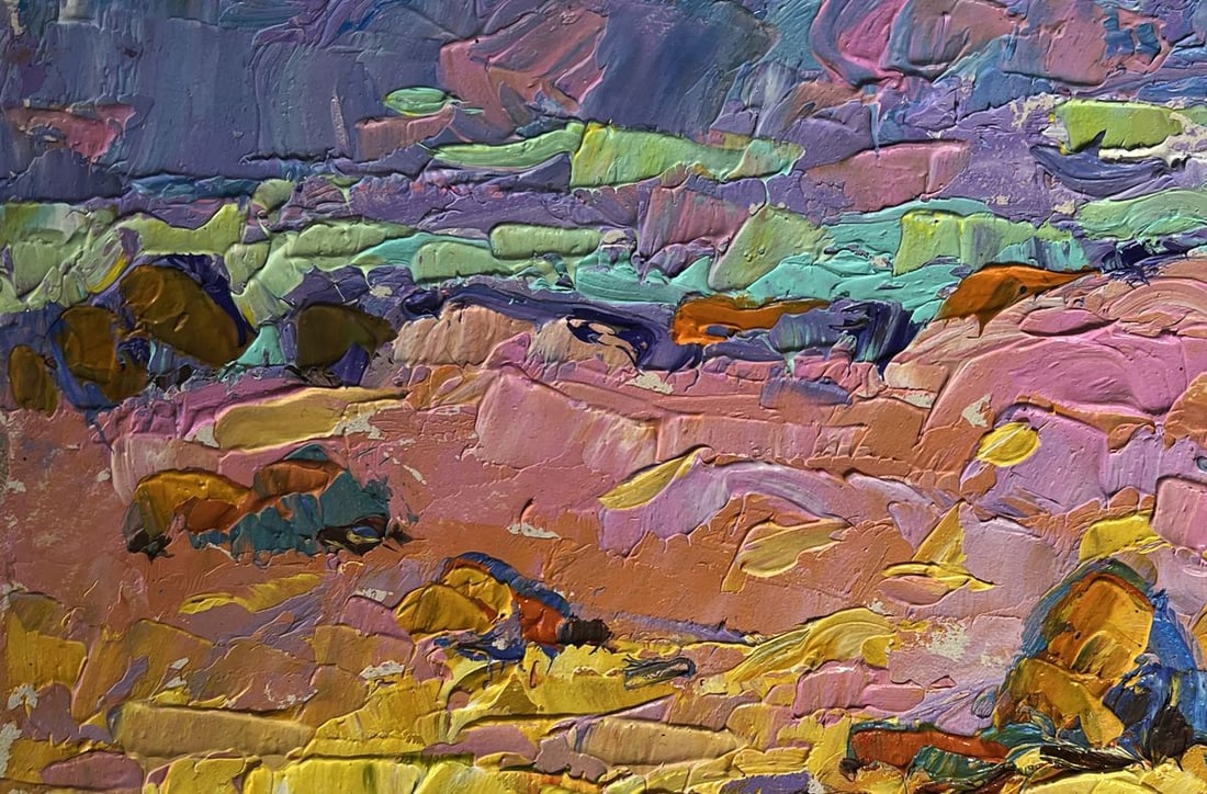 Oil painting Morning summer meadows Alex Kalenyuk - 7