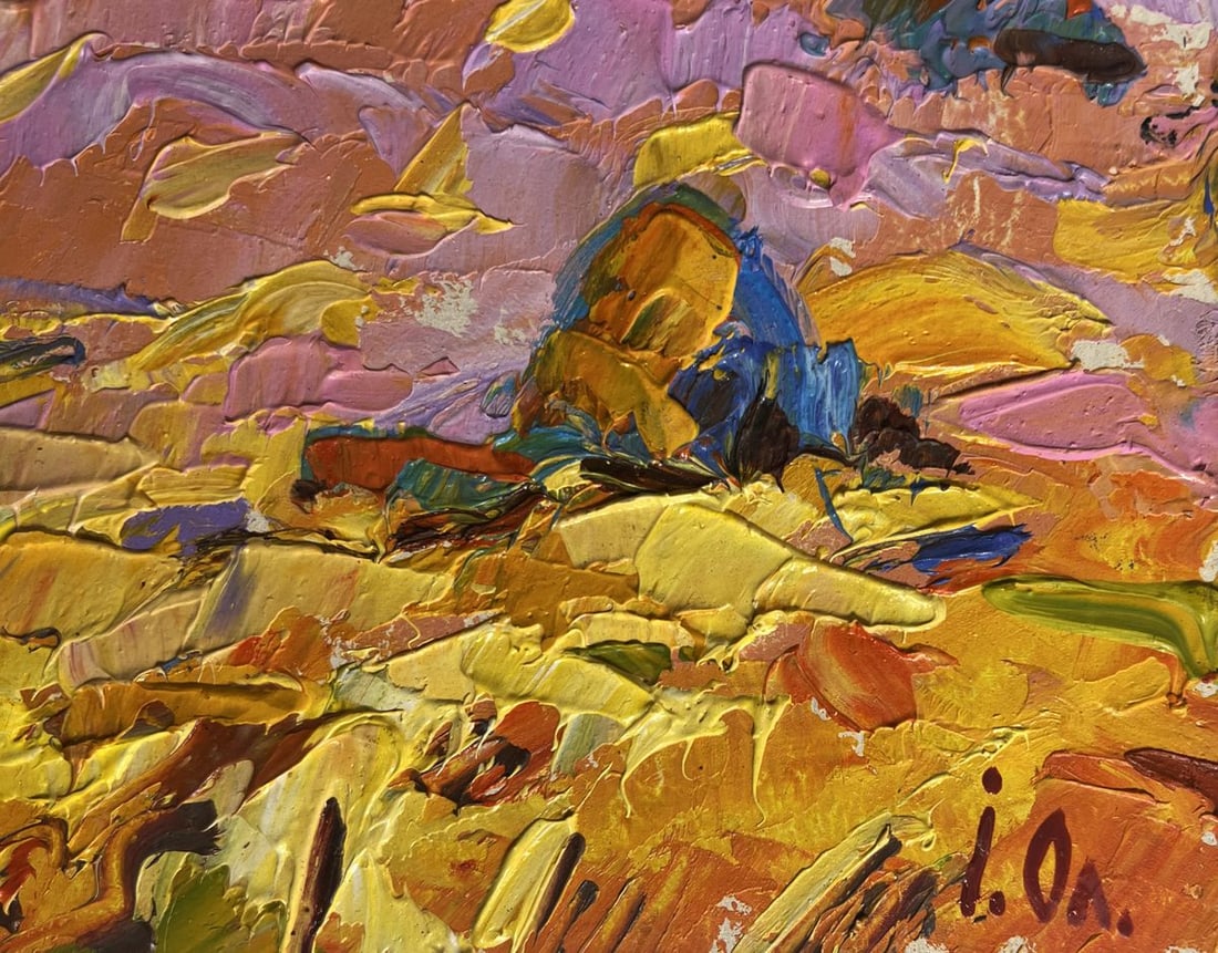 Oil painting Morning summer meadows Alex Kalenyuk - 9