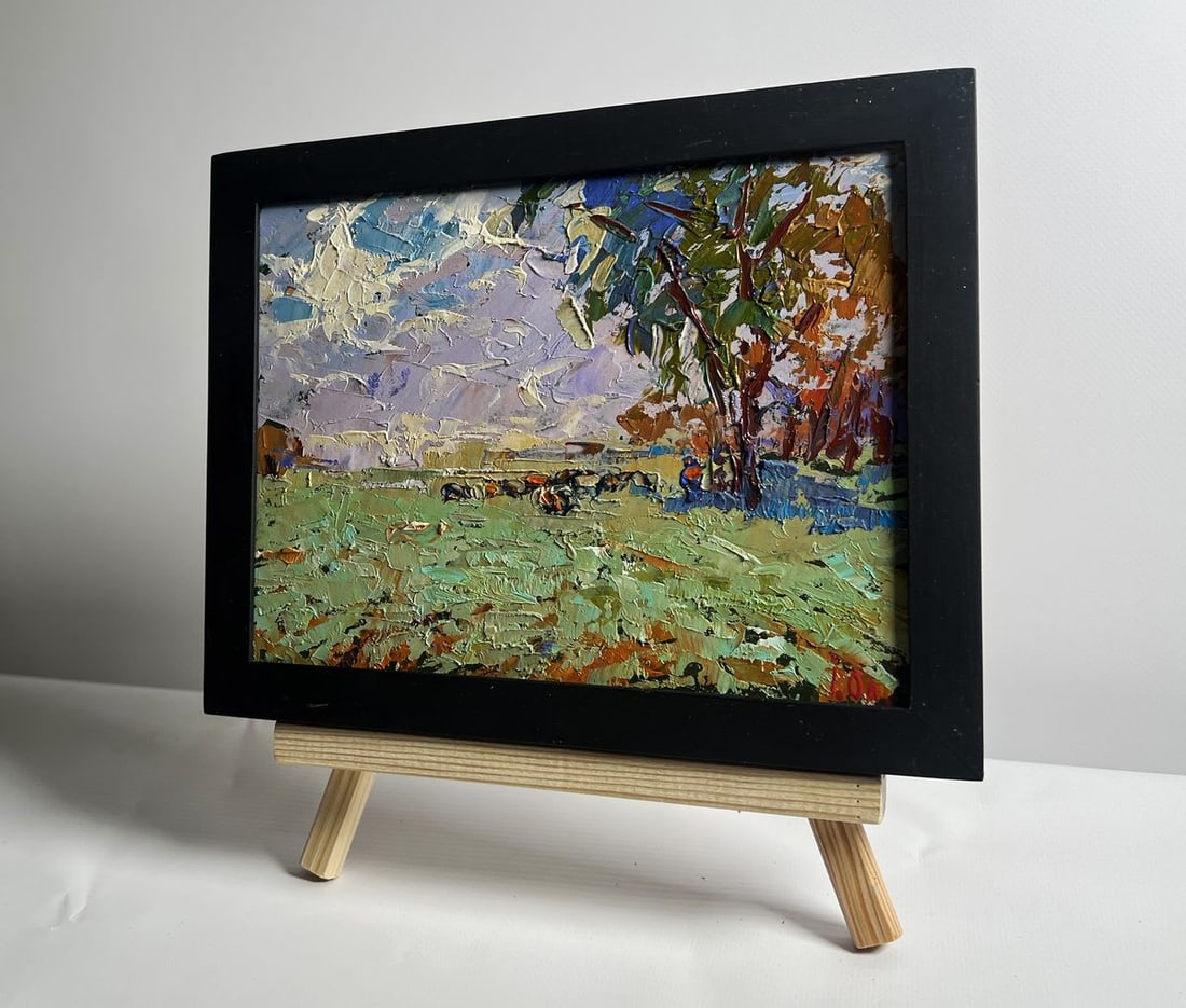 Oil painting Shepherd in the field Alex Kalenyuk - 2