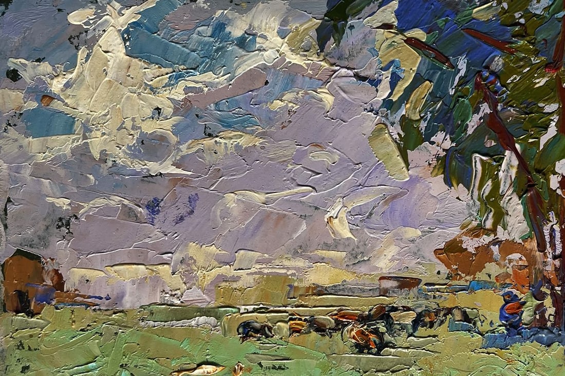 Oil painting Shepherd in the field Alex Kalenyuk - 7