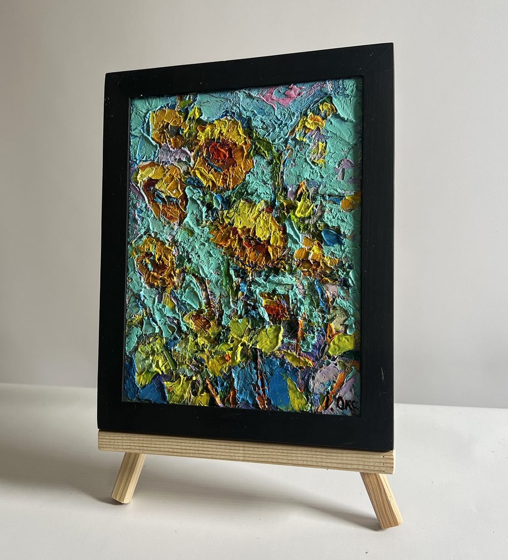 Oil painting Sunflowers in the field Oksana Kalenyuk - 2