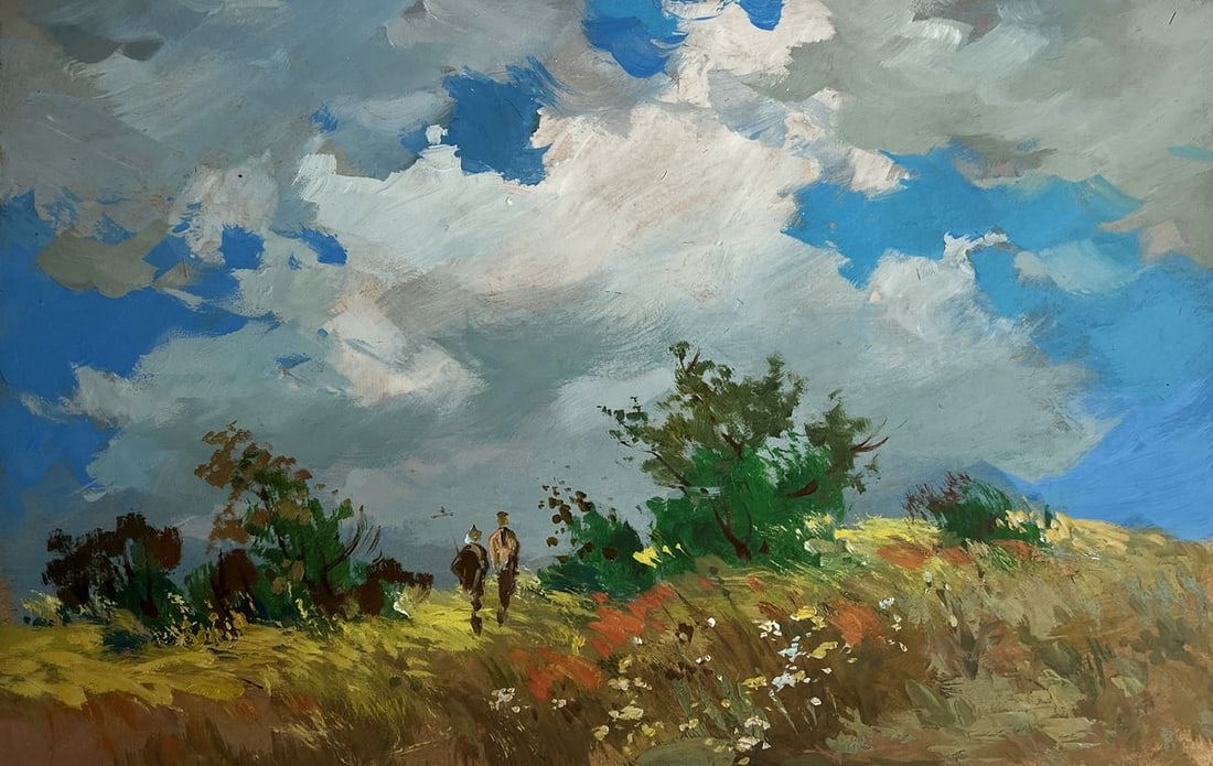 Oil painting Couple in a flower field Yuriy Suprunchuk - 3