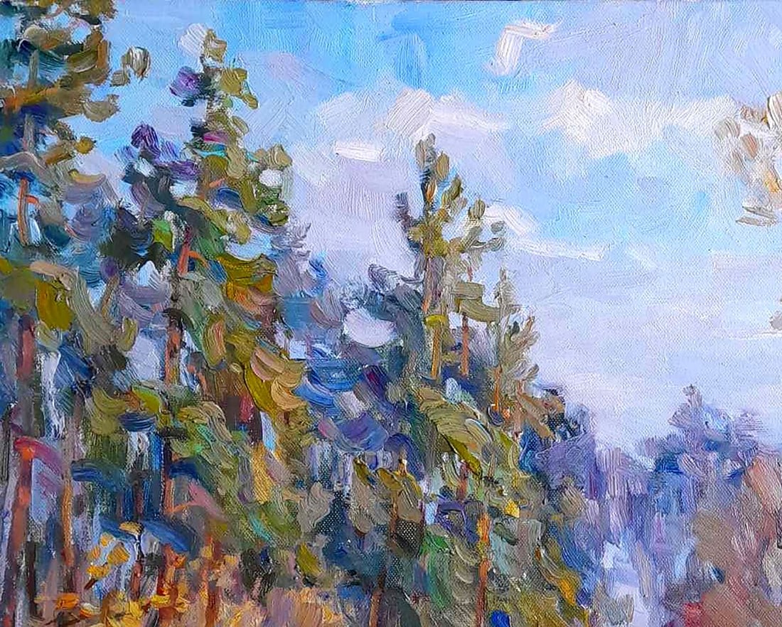 Oil painting Walk in the woods Ivan Kovalenko - 2