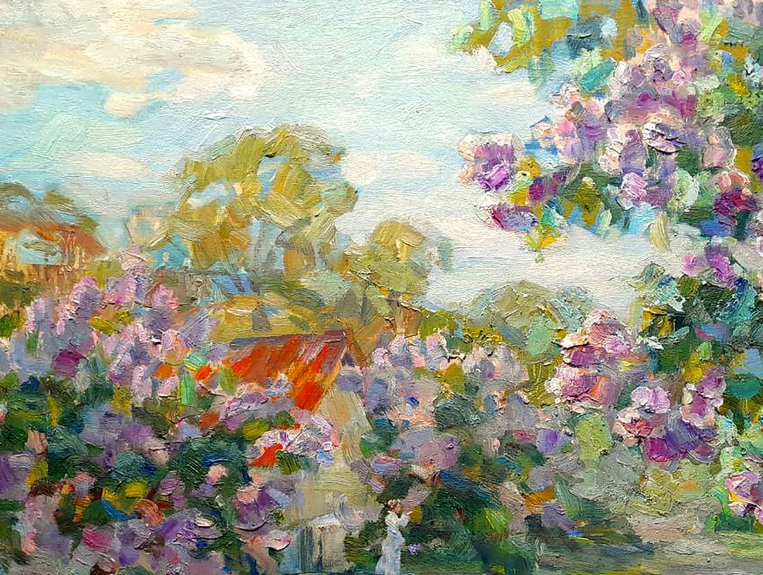 Oil painting The summer scent of lilac Ivan Kovalenko - 2