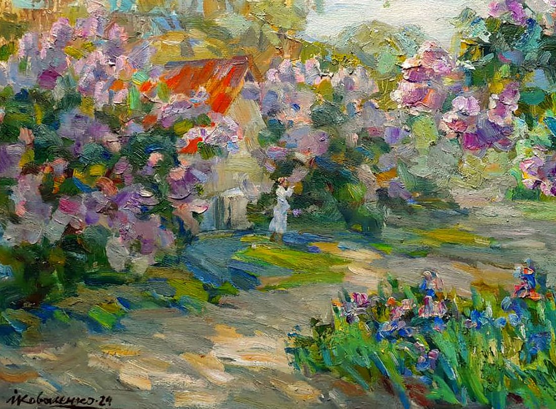 Oil painting The summer scent of lilac Ivan Kovalenko - 4